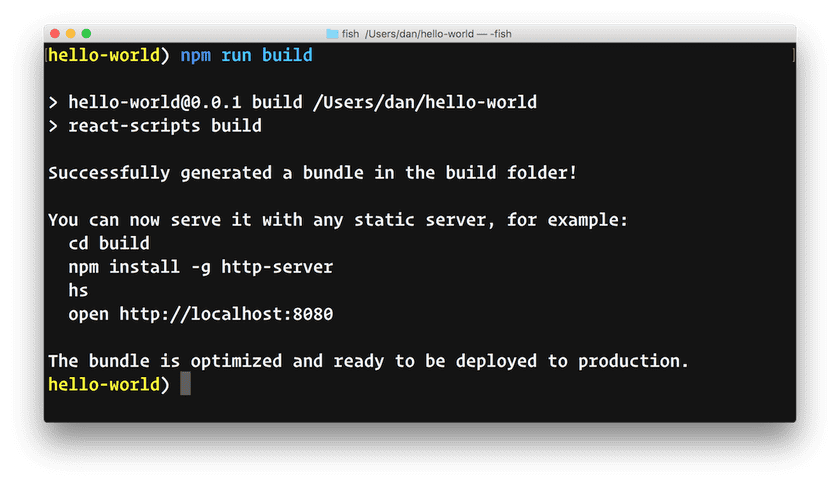 npm run build